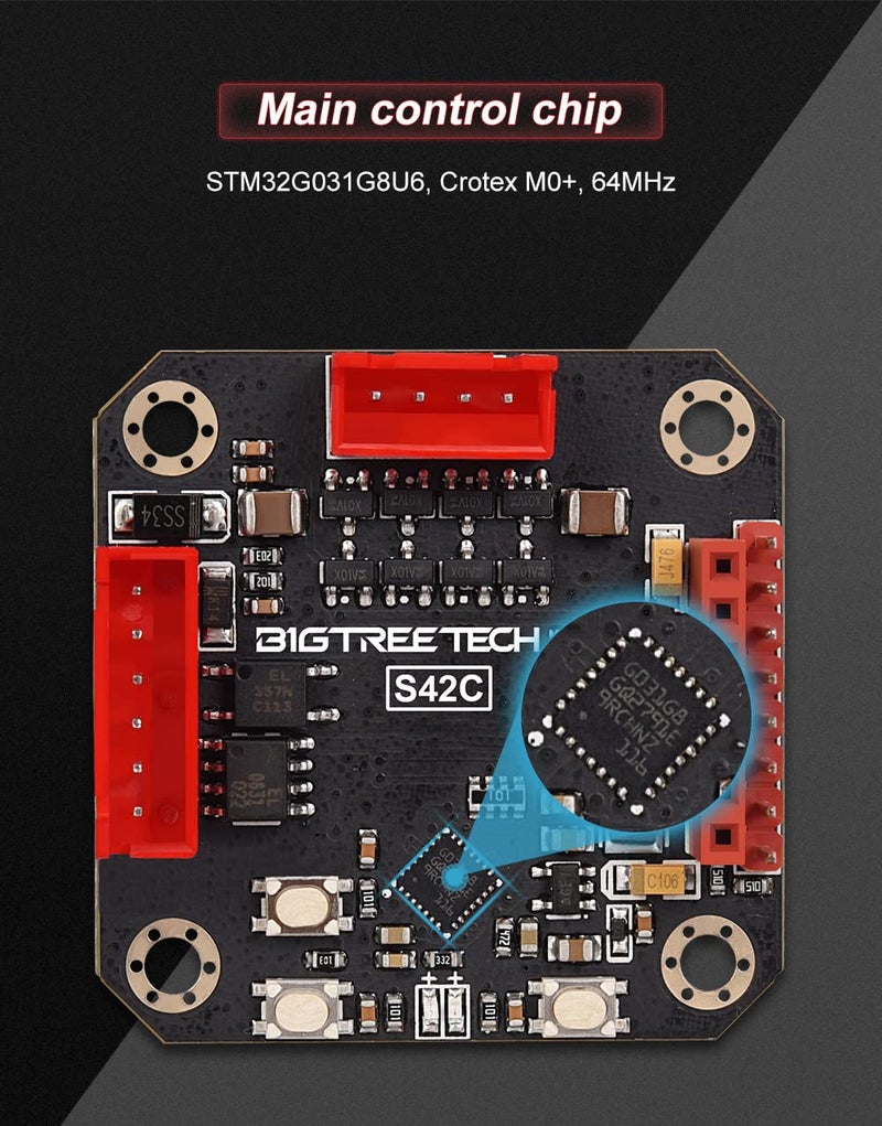 BIQU BIGTREETECH S42C V1.1 High Speed Closed Loop Driver Control Board 42 Stepper Motor Prevent Multi-Step and Losing Steps with Low Heat Generation for 3D Printer (S42C V1.1+Metal Protective Cover+Motor) - Image 4